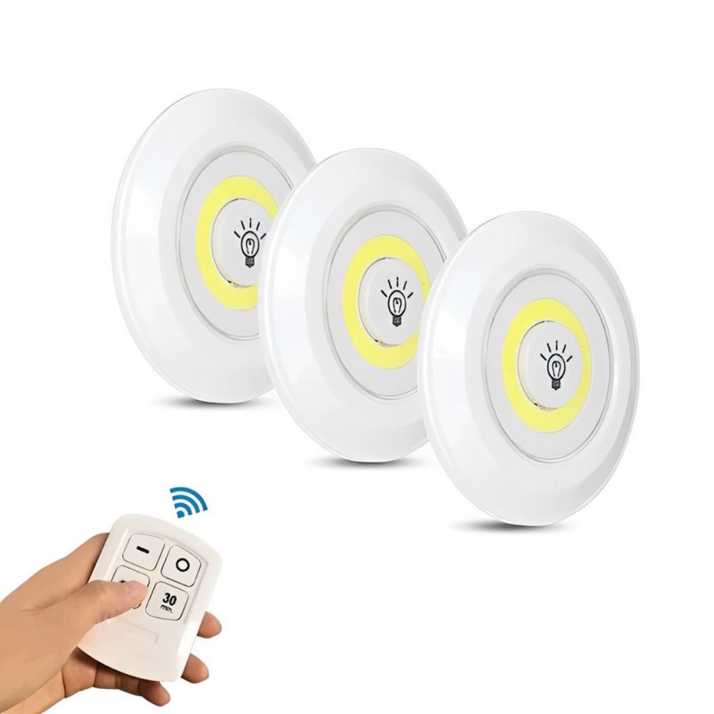 Kit 3 Lámparas LED Inalámbricas Control Remoto + Regalos Exclusivos 🎁